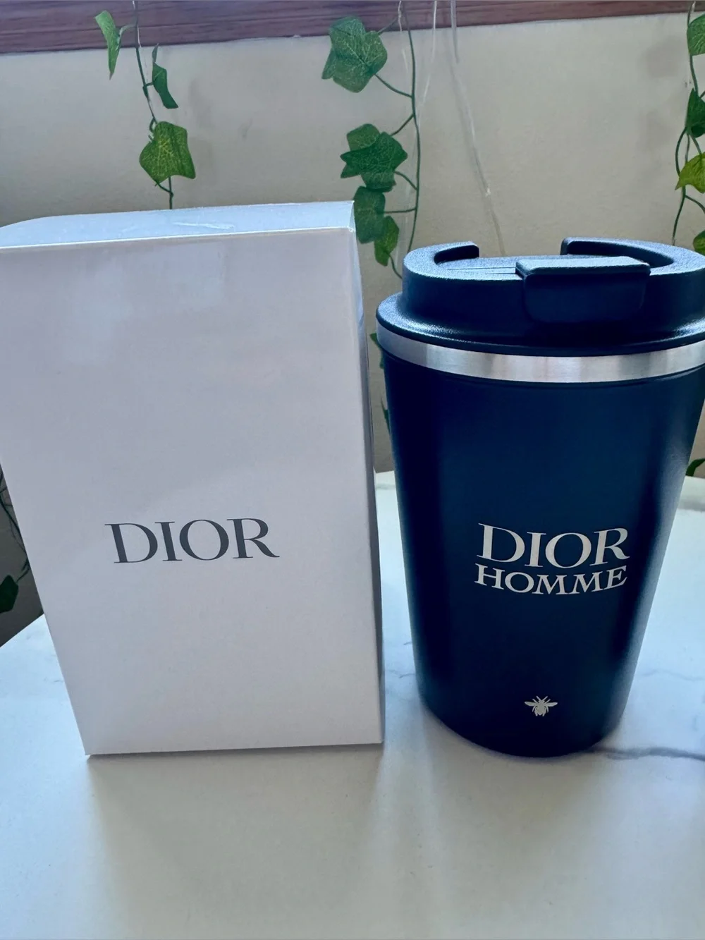 Dior Homme Navy and Silver Travel Tumbler! GWP!